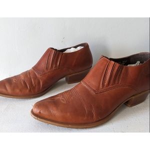 Durango Western Brown Leather Ankle Bootie